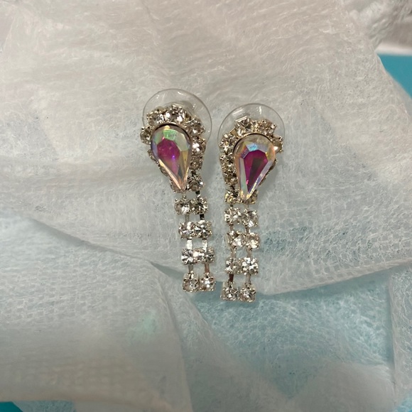 Teardrop Rhinestone Earrings - Picture 1 of 3